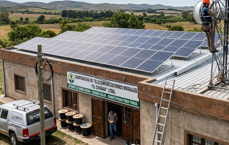Planta solar sobre el techo de la cooperativa