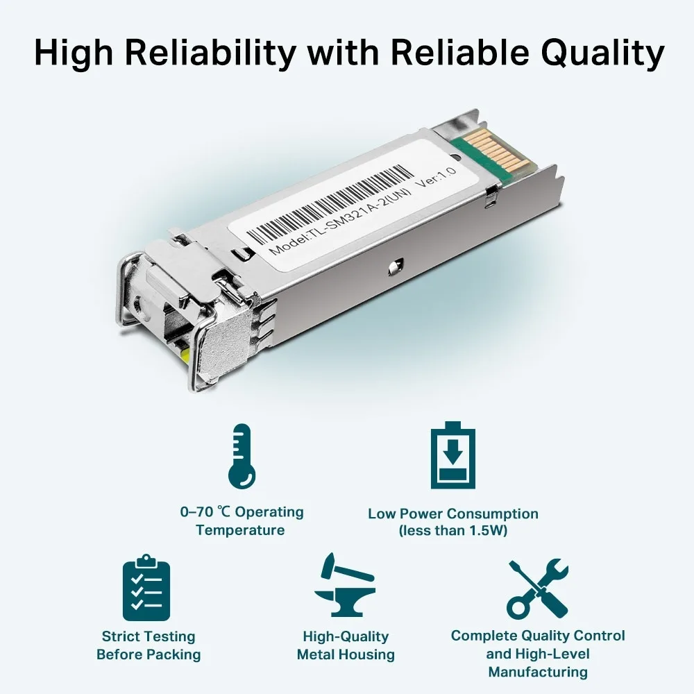 Sfp Omada Sm321A-2 Sm Wdm Bi Dir Lc 10Km - Imagen 3