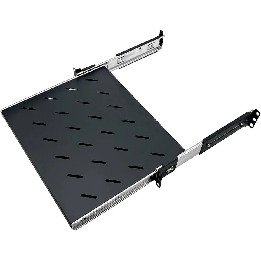 Bandeja deslizable 550mm 1U ventilada - https://www.matcomsa.com.ar
