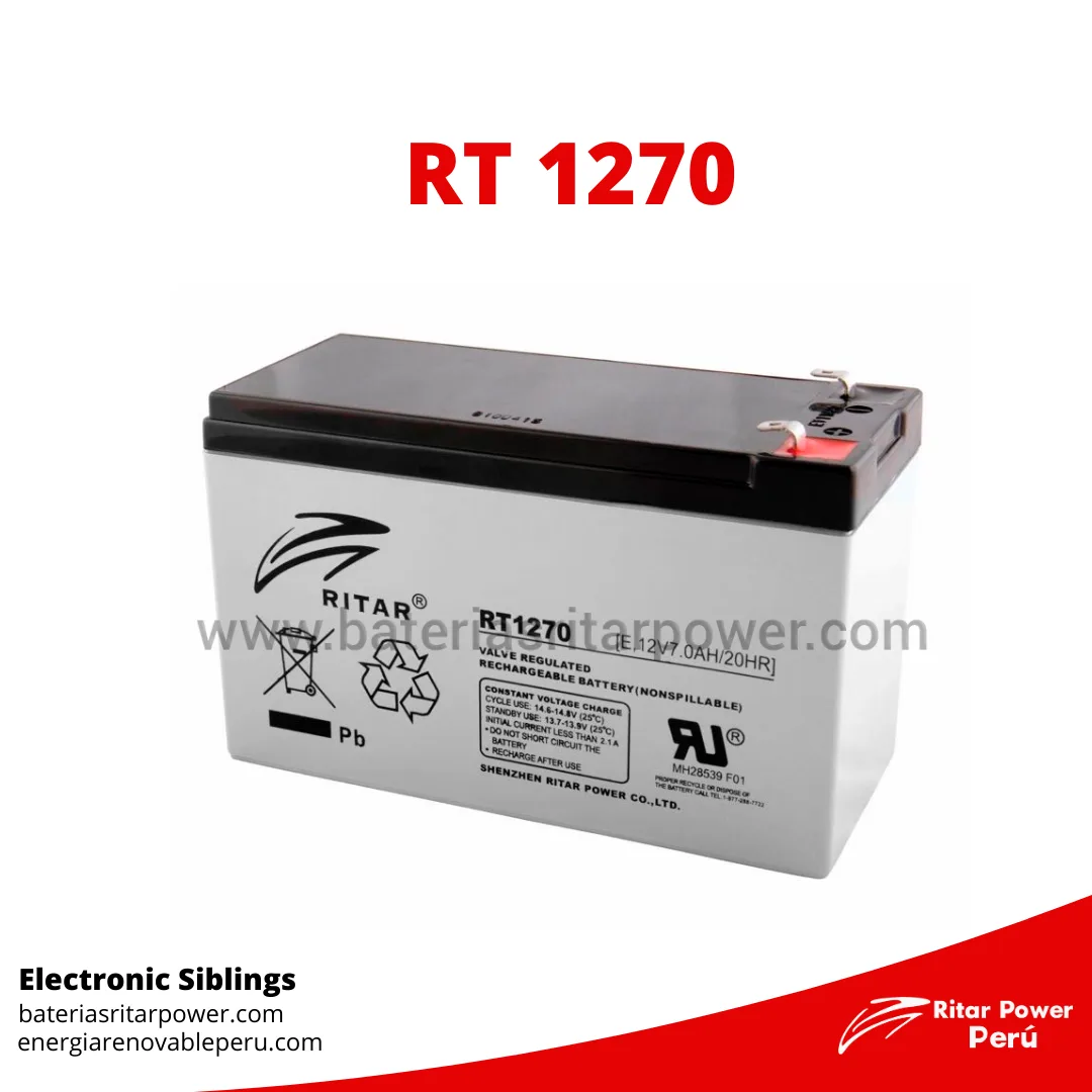 Bateria 12v 7ah Ritar - https://www.matcomsa.com.ar