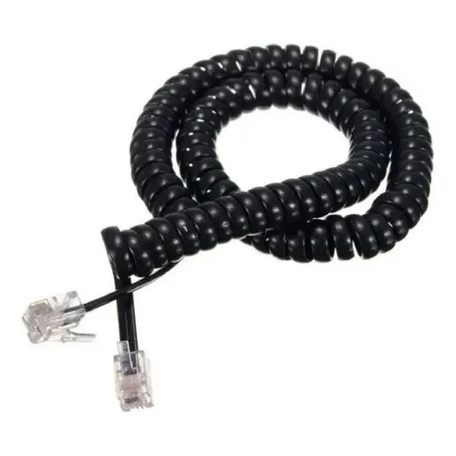 Cable Telefonico Espiralado Plug/plug 4m Negro - https://www.matcomsa.com.ar