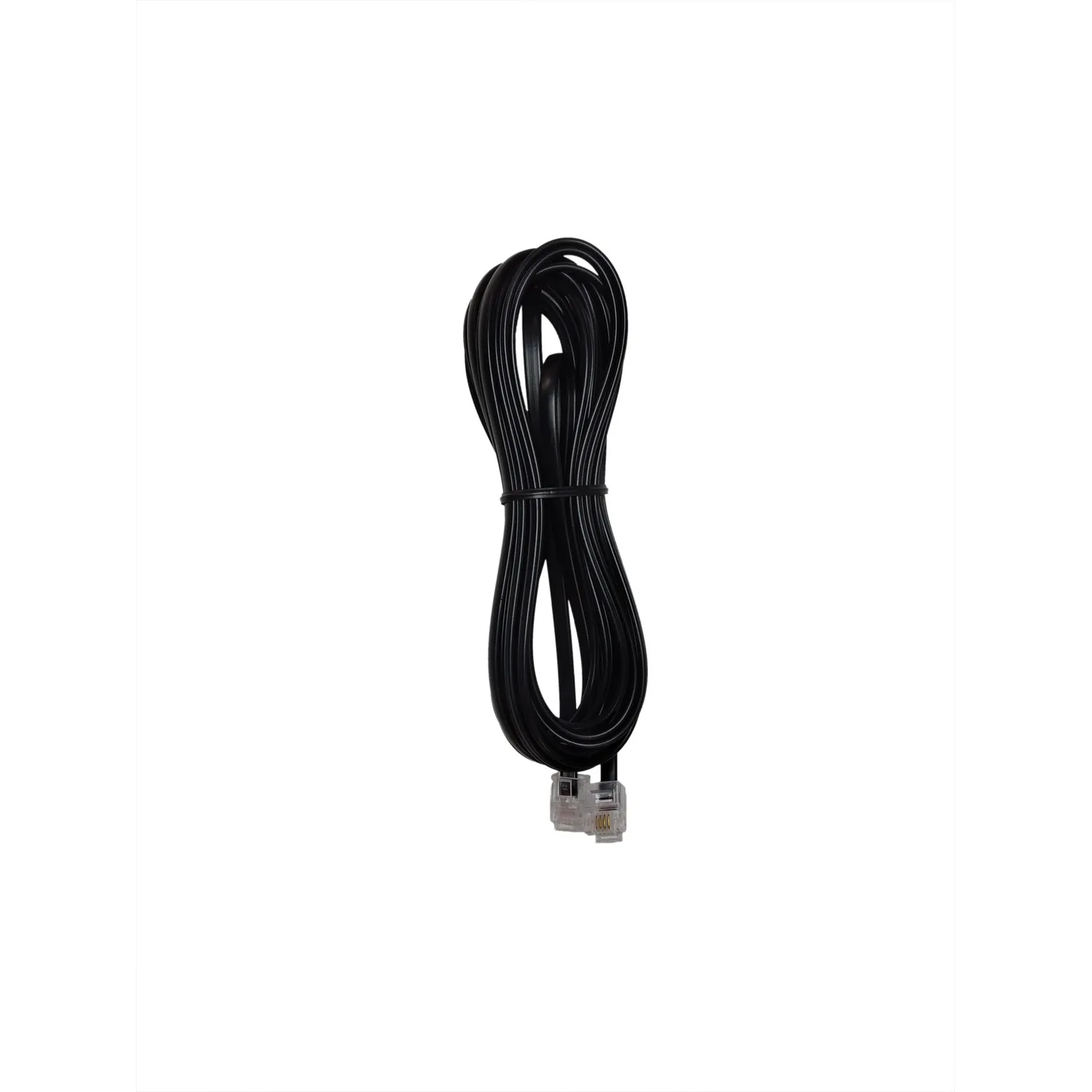 Cable Telefonico Plano Plug/plug 4m Negro - https://www.matcomsa.com.ar