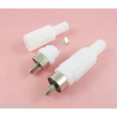 Conector Rca Plug Plast Blanco - https://www.matcomsa.com.ar