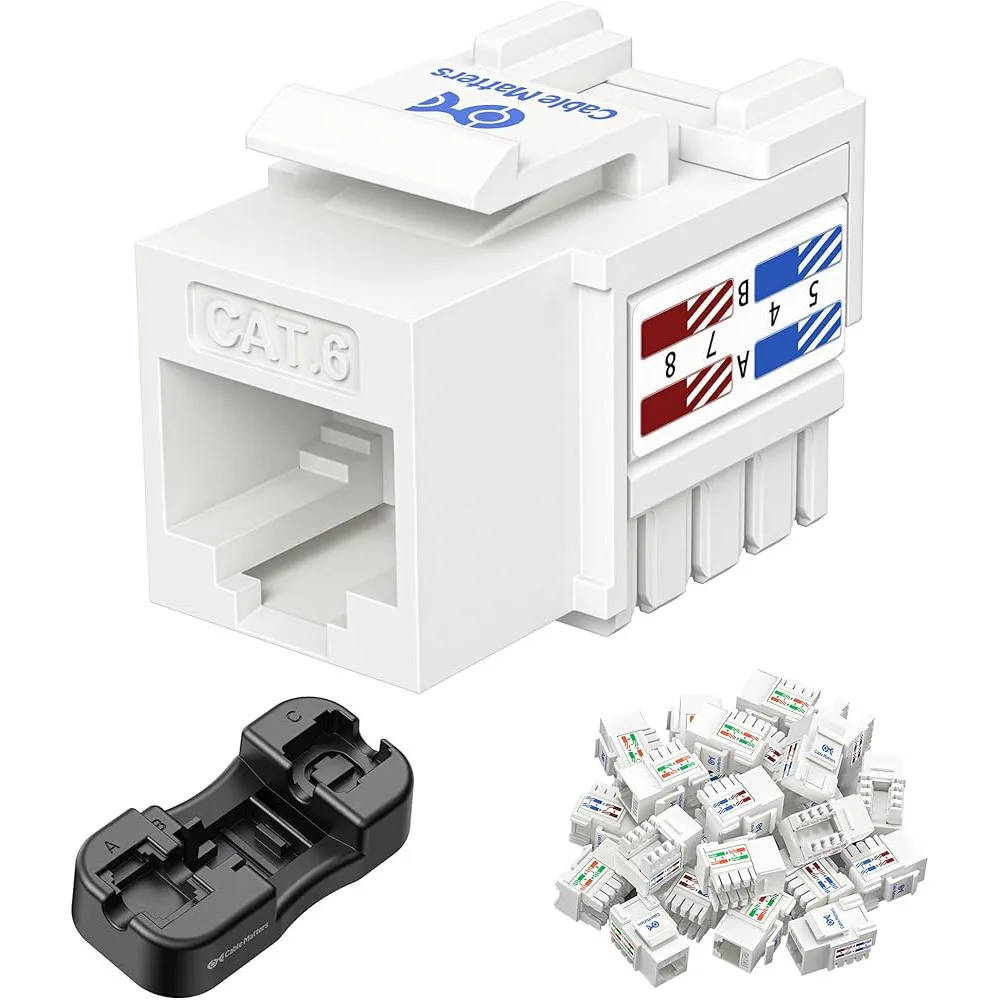 (#) CONECTOR RJ45 CAT6 UTP KEYST BLANCO - https://www.matcomsa.com.ar
