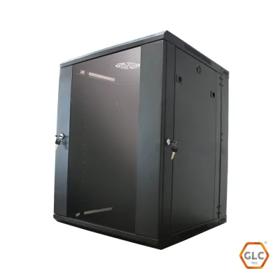 ECO MURAL 12U - 450 mm - 19" Pta. Crist./4soportes DESARMADOS - https://www.matcomsa.com.ar