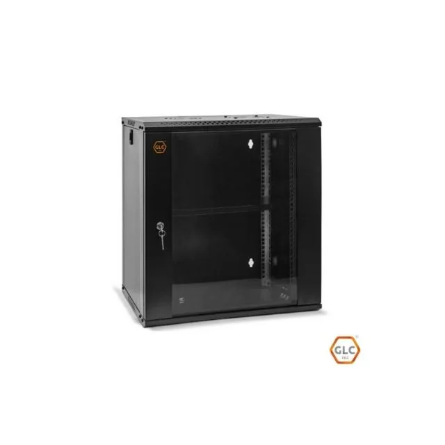 ECO MURAL 12U - 450 mm - 19" Pta. Crist./4soportes DESARMADOS - https://www.matcomsa.com.ar
