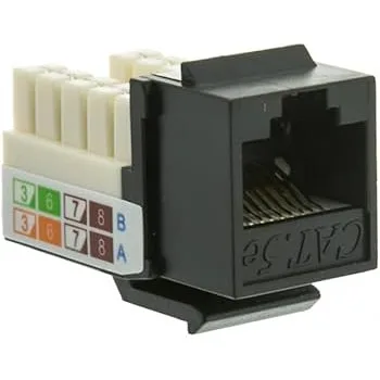 Jack Cat 5 Rj45 110 Idc A/b Negro - https://www.matcomsa.com.ar