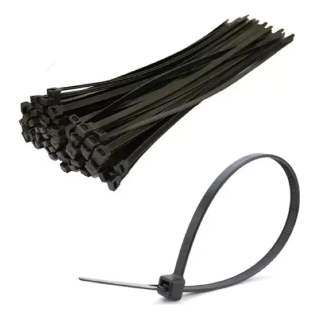 PRECINTO DE NYLON 4.8MM X 250MM - NEGRO X 100 UNI (ALT-4) - https://www.matcomsa.com.ar