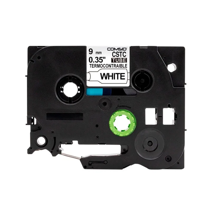 Cinta Termocontraible Negro sobre Blanco 9mm - https://www.matcomsa.com.ar