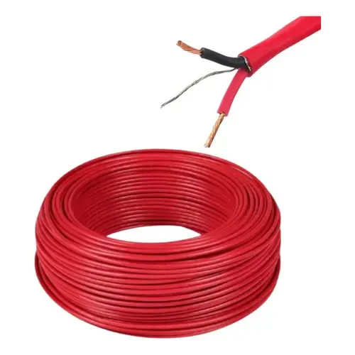 ROLLO CABLE DE INCENDIO 2X0.80MM BLINDADO ROJO (100mt) - https://www.matcomsa.com.ar