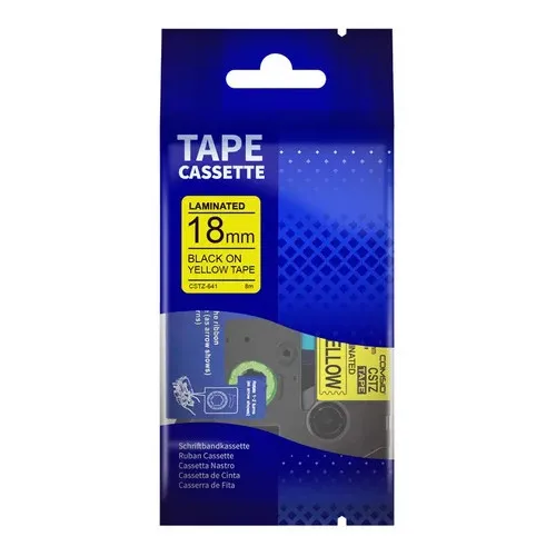 NEGRO SOBRE AMARILLO 18 MM - https://www.matcomsa.com.ar