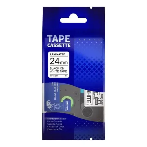 NEGRO SOBRE BLANCO 24 MM - https://www.matcomsa.com.ar