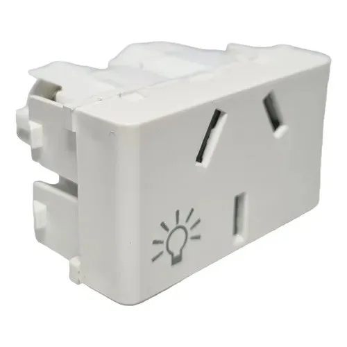 Tomacorriente 1 módulo 10 A blanco - https://www.matcomsa.com.ar