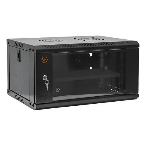 ECO MURAL 6U - 450 mm - 19" Pta. Crist./4soportes DESARMADOS - https://www.matcomsa.com.ar