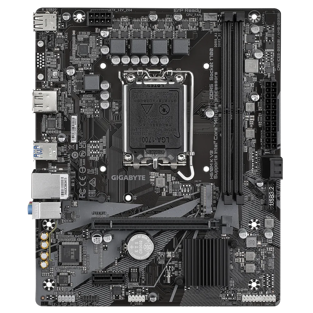 Mother Giga H610M K V2 1700 D5 - Imagen 2