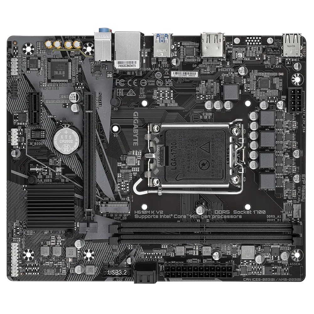 Mother Giga H610M K V2 1700 D5 - Imagen 4