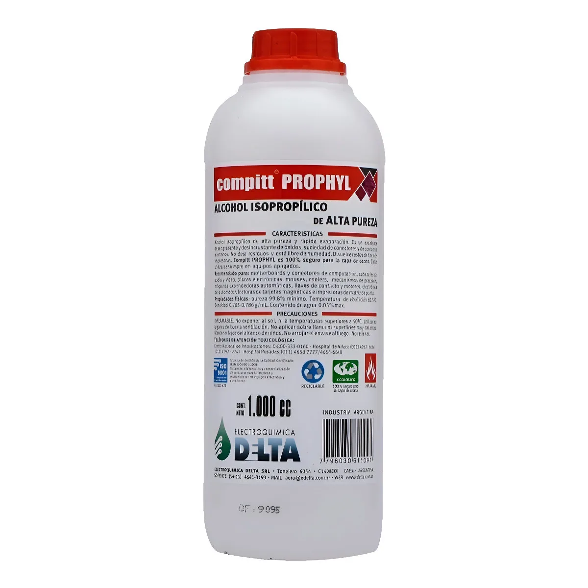 ALCOHOL ISOPROPILICO X 1L (PHXL) - https://www.matcomsa.com.ar