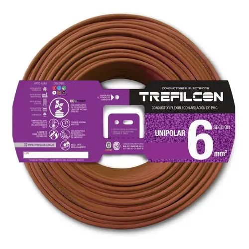 CABLE UNIPOLAR 6MM MARRON - https://www.matcomsa.com.ar