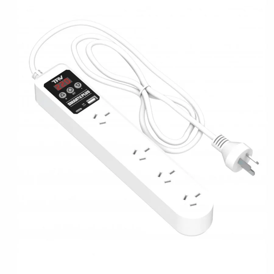 Protector Inteligente C/Display 4 Tomas+1Usb(2.1Ah)+1Usb(C) - https://www.matcomsa.com.ar