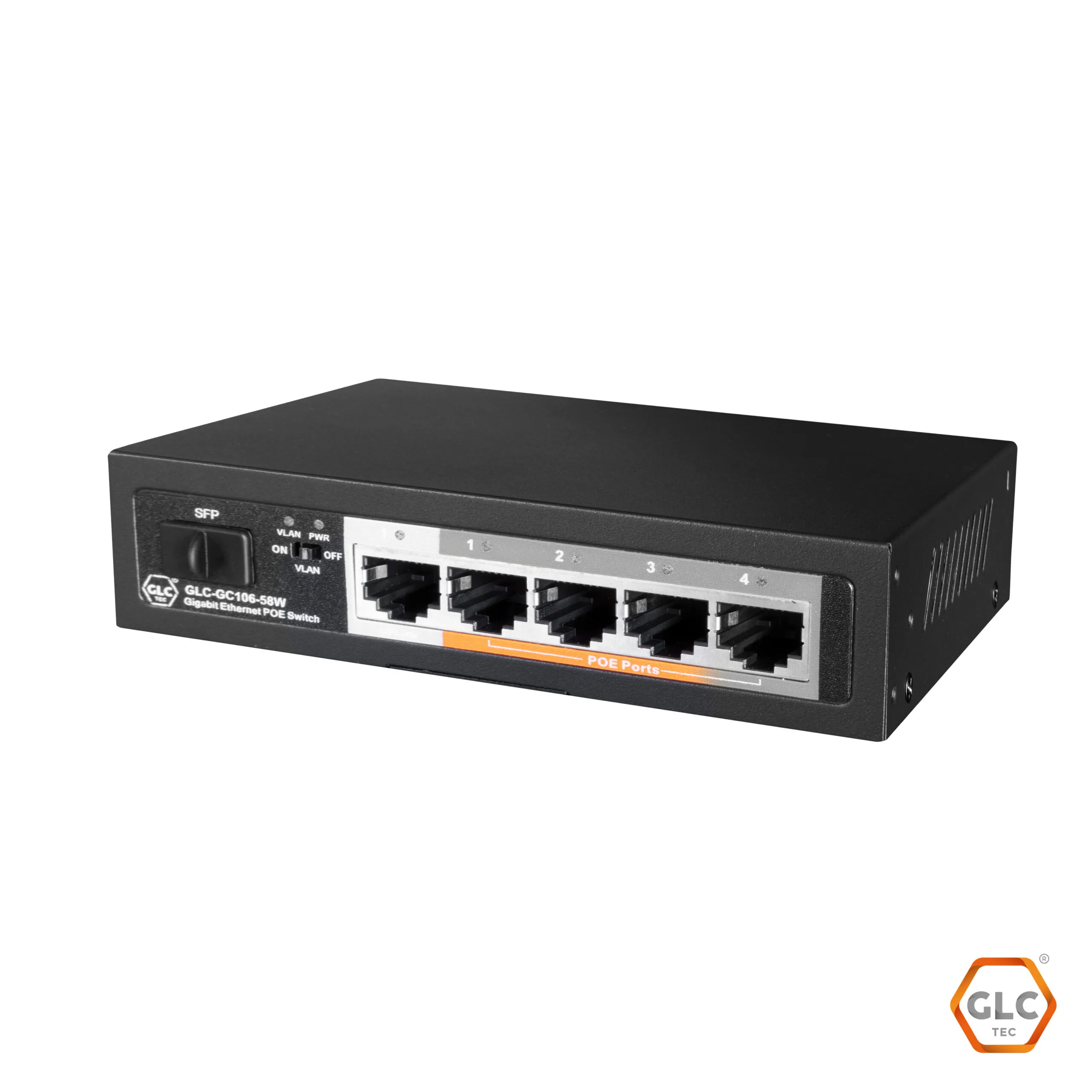 Switch 4 ports POE 10/100/1000Mbps + 1 port 10/100/1000 uplink + 1 Slot SFP - https://www.matcomsa.com.ar