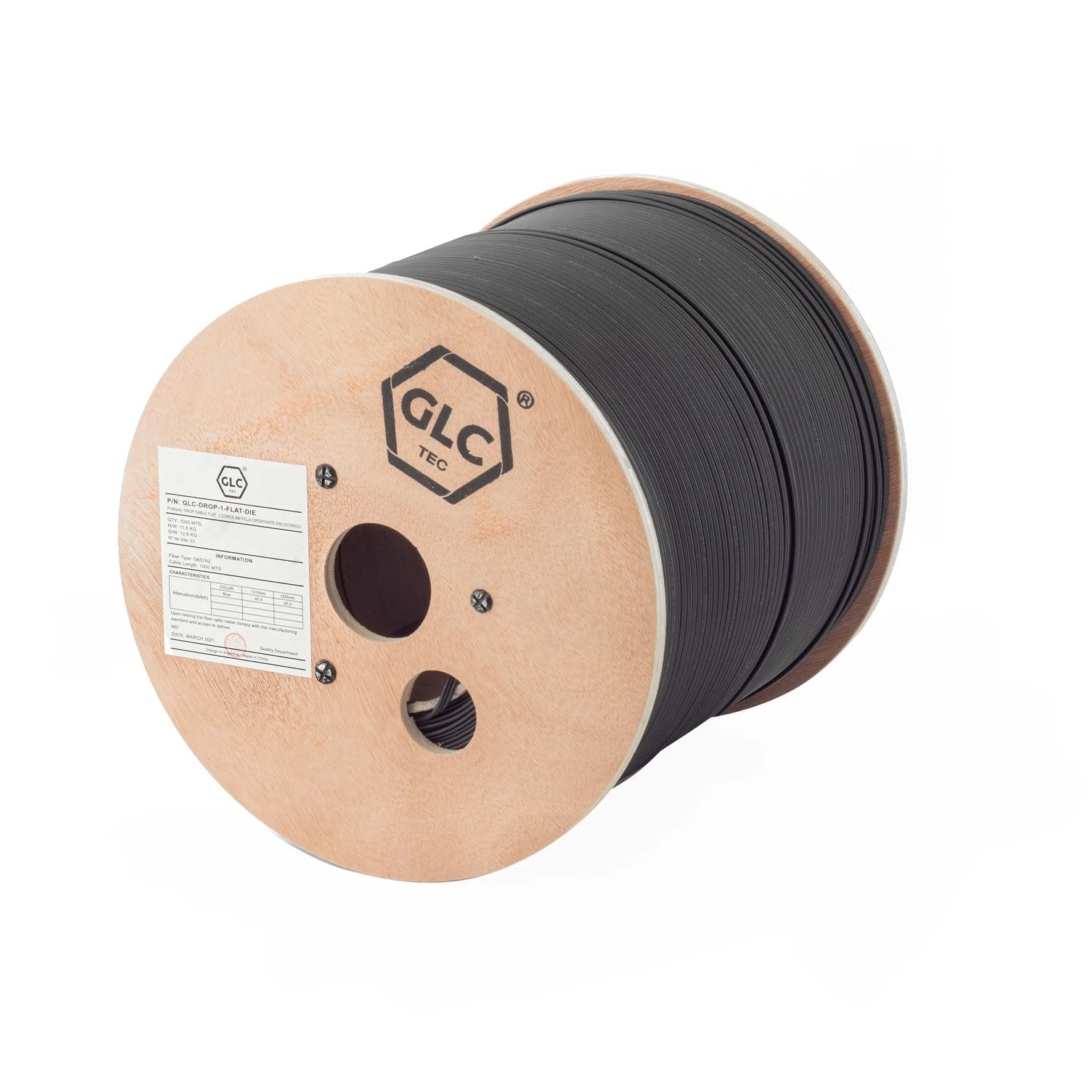 Fibra Drop Cable Flat 1 Cores Sm Fig.8 C/Portante Dielectrico G657A2 X 1000Mts - https://www.matcomsa.com.ar